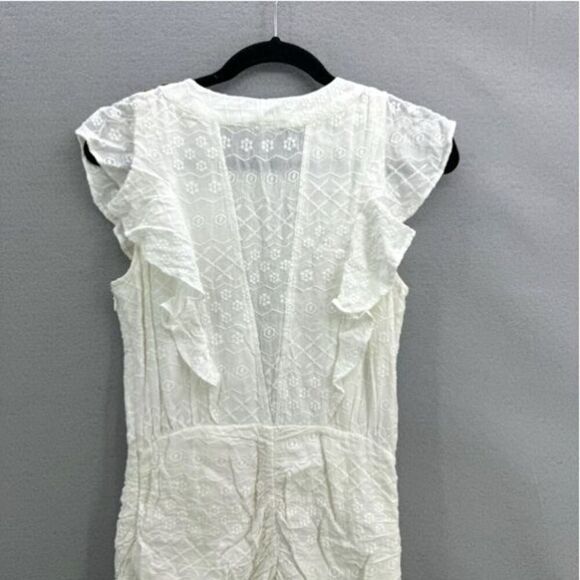 NWT Chelsea & Violet South of France White Ruffle Mini Dress - Picture 4 of 13